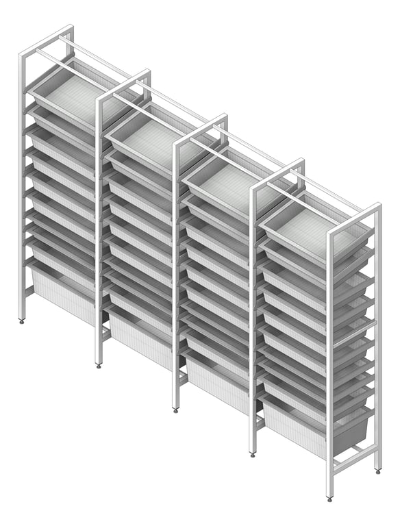 Navigate to ShelvingArray ModularRack IntraSpace IntraMed Baskets 1Large 7Small 2Clear