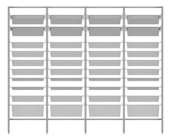 Front Image of ShelvingArray ModularRack IntraSpace IntraMed Baskets 1Large 7Small 2Clear EpoxyFrame