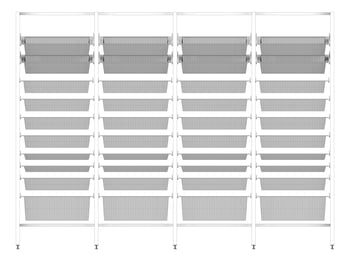 Front Image of ShelvingArray ModularRack IntraSpace IntraMed Baskets 1Large 7Small 2Clear