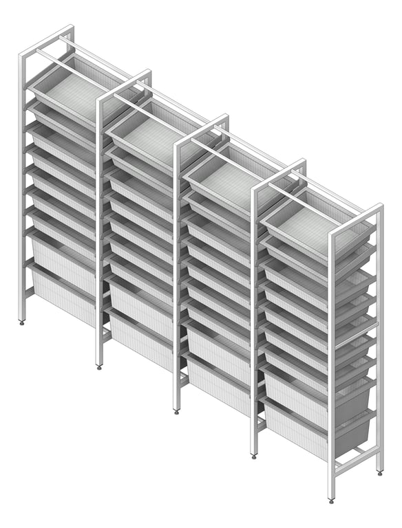 Navigate to ShelvingArray ModularRack IntraSpace IntraMed Baskets 2Large 7Small