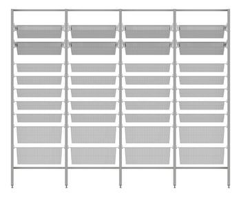 Front Image of ShelvingArray ModularRack IntraSpace IntraMed Baskets 2Large 7Small EpoxyFrame