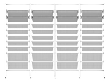 Front Image of ShelvingArray ModularRack IntraSpace IntraMed Baskets 2Large 7Small