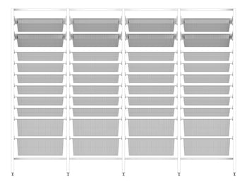 Front Image of ShelvingArray ModularRack IntraSpace IntraMed Baskets 2Large 8Small