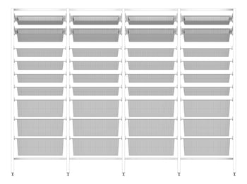 Front Image of ShelvingArray ModularRack IntraSpace IntraMed Baskets 3Large 5Small 1Clear
