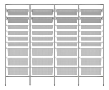 Front Image of ShelvingArray ModularRack IntraSpace IntraMed Baskets 3Large 6Small EpoxyFrame