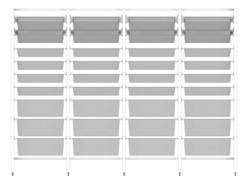 Front Image of ShelvingArray ModularRack IntraSpace IntraMed Baskets 3Large 6Small