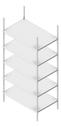 3D Shaded Image of Shelving Freestanding IntraSpace IntraMed Wire