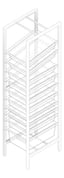 3D Documentation Image of Shelving ModularRack IntraSpace IntraMed Baskets 1Large 7Small 2Clear