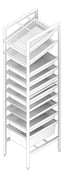 3D Documentation Image of Shelving ModularRack IntraSpace IntraMed Baskets 1Large 7Small 2Clear EpoxyFrame