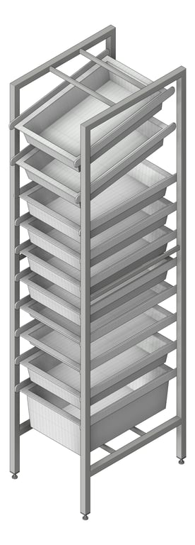 Navigate to Shelving ModularRack IntraSpace IntraMed Baskets 1Large 7Small 2Clear EpoxyFrame