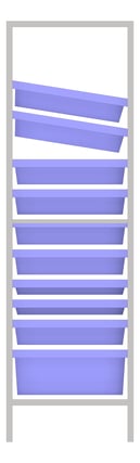 Left Image of Shelving ModularRack IntraSpace IntraMed Baskets 1Large 7Small 2Clear
