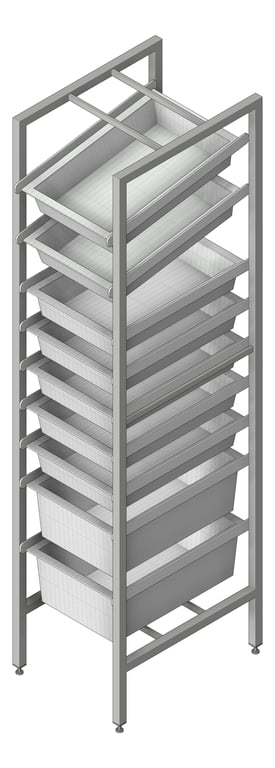 Navigate to Shelving ModularRack IntraSpace IntraMed Baskets 2Large 7Small EpoxyFrame