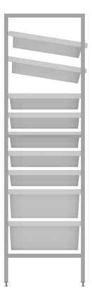 Left Image of Shelving ModularRack IntraSpace IntraMed Baskets 2Large 7Small EpoxyFrame