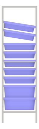 Left Image of Shelving ModularRack IntraSpace IntraMed Baskets 2Large 7Small