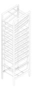 3D Documentation Image of Shelving ModularRack IntraSpace IntraMed Baskets 2Large 8Small