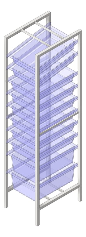 Navigate to Shelving ModularRack IntraSpace IntraMed Baskets 2Large 8Small