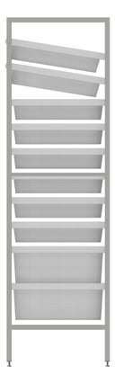 Left Image of Shelving ModularRack IntraSpace IntraMed Baskets 2Large 8Small EpoxyFrame