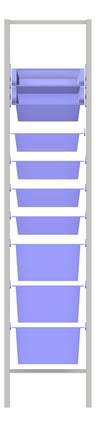 Front Image of Shelving ModularRack IntraSpace IntraMed Baskets 3Large 5Small 1Clear