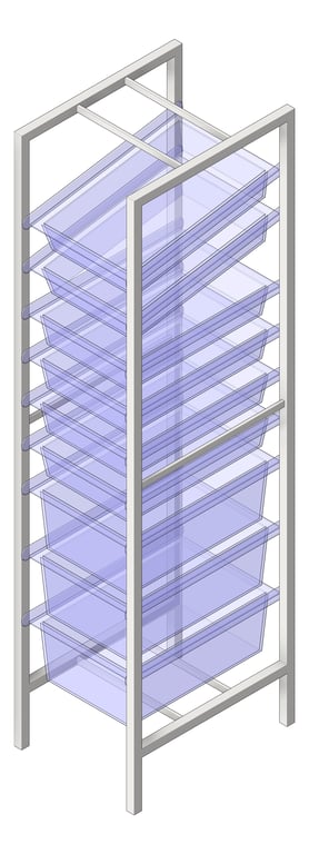 Navigate to Shelving ModularRack IntraSpace IntraMed Baskets 3Large 6Small