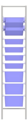 Front Image of Shelving ModularRack IntraSpace IntraMed Baskets 3Large 6Small