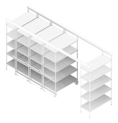 3D Documentation Image of Shelving TrackMount IntraSpace IntraMed Wire