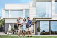 Linea Modern Coastal Exterior Sandy Bay James Hardie 14.jpg Image of James Hardie - External Cladding - Linea Weatherboard