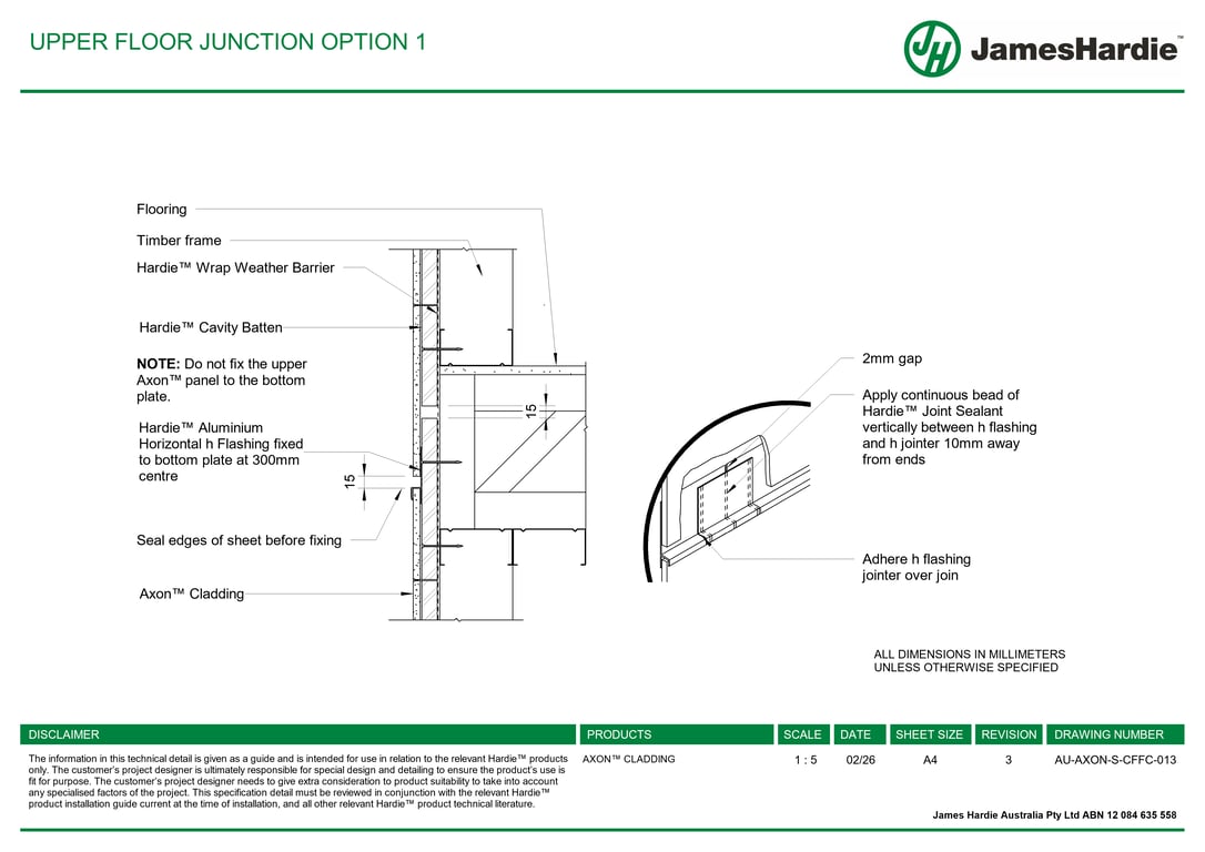 Navigate to AU-AXON-S-CFFC-013 - UPPER FLOOR JUNCTION OPTION 1