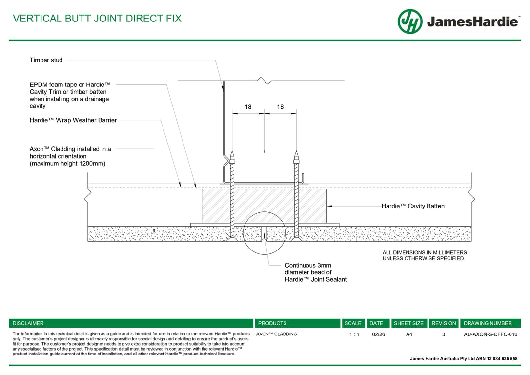  Image of AU-AXON-S-CFFC-016 - VERTICAL BUTT JOINT DIRECT FIX