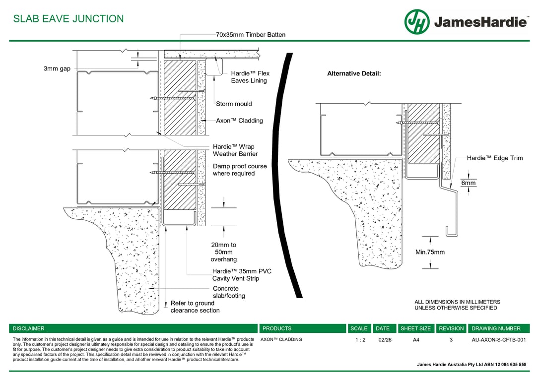Navigate to AU-AXON-S-CFTB-001 - SLAB EAVE JUNCTION