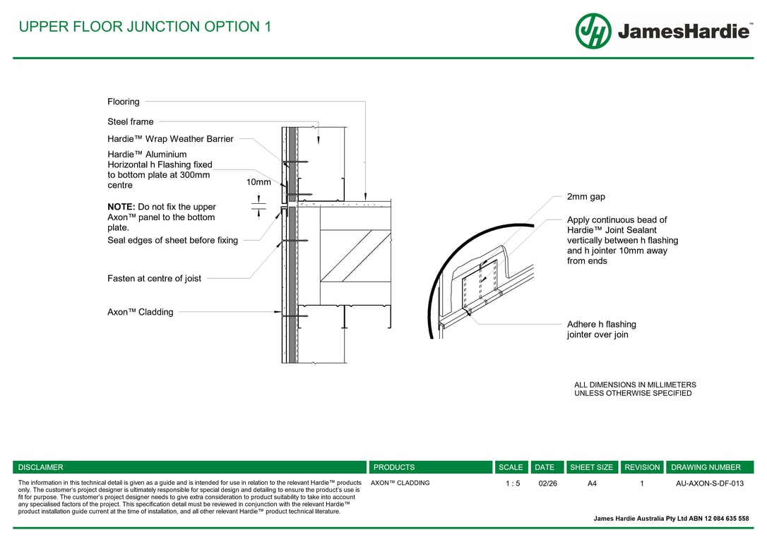 Navigate to AU-AXON-S-DF-013 - UPPER FLOOR JUNCTION OPTION 1