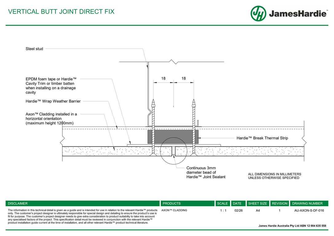 Navigate to AU-AXON-S-DF-016 - VERTICAL BUTT JOINT DIRECT FIX