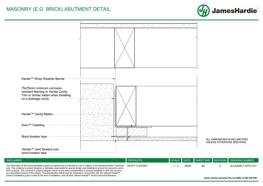 Navigate to AU-AXON-T-CFFC-017 - MASONRY (E-G- BRICK) ABUTMENT DETAIL