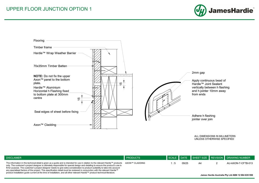 Navigate to AU-AXON-T-CFTB-013 - UPPER FLOOR JUNCTION OPTION 1