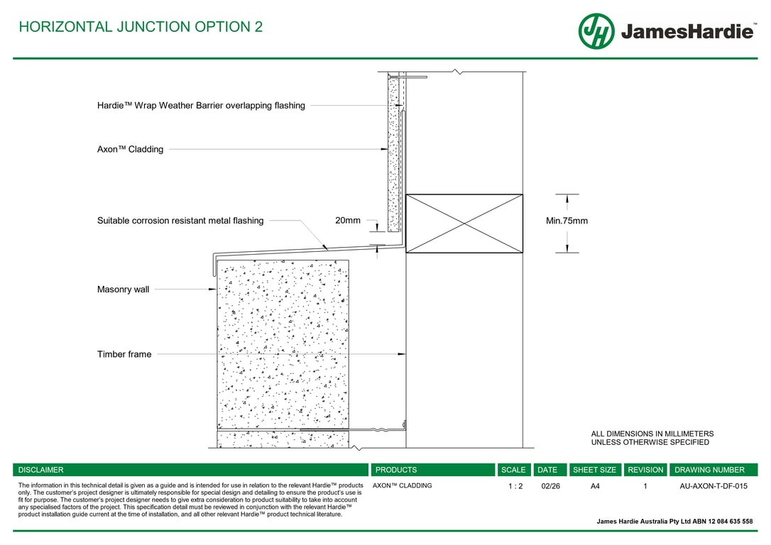 AU-AXON-T-DF-015 - HORIZONTAL JUNCTION OPTION 2 - BIMcontent.com