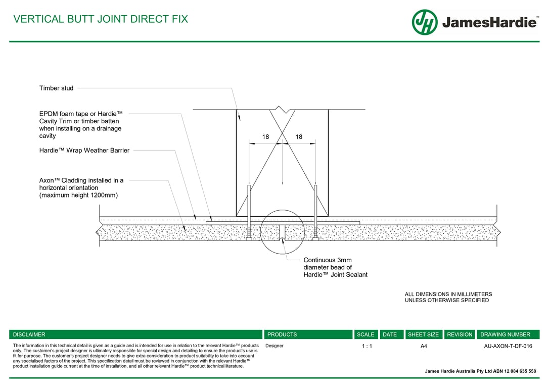 Navigate to AU-AXON-T-DF-016 - VERTICAL BUTT JOINT DIRECT FIX
