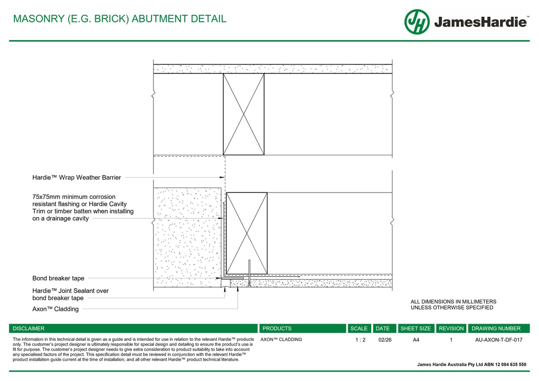 Navigate to AU-AXON-T-DF-017 - MASONRY (E-G- BRICK) ABUTMENT DETAIL