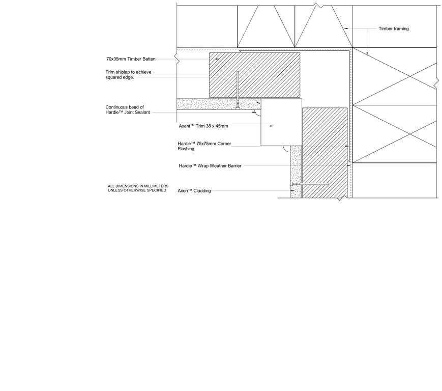 Navigate to AXON CFTB Trim Internal Corner Option