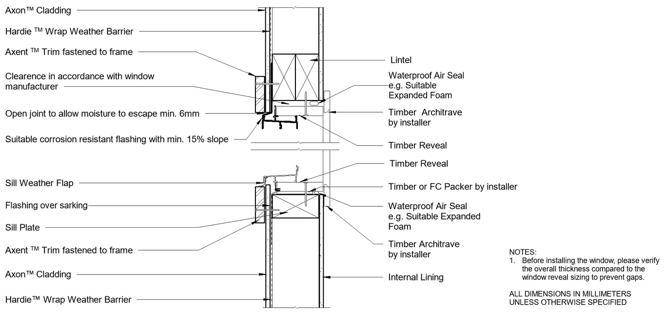 Navigate to AXON DF Window Sill And Head