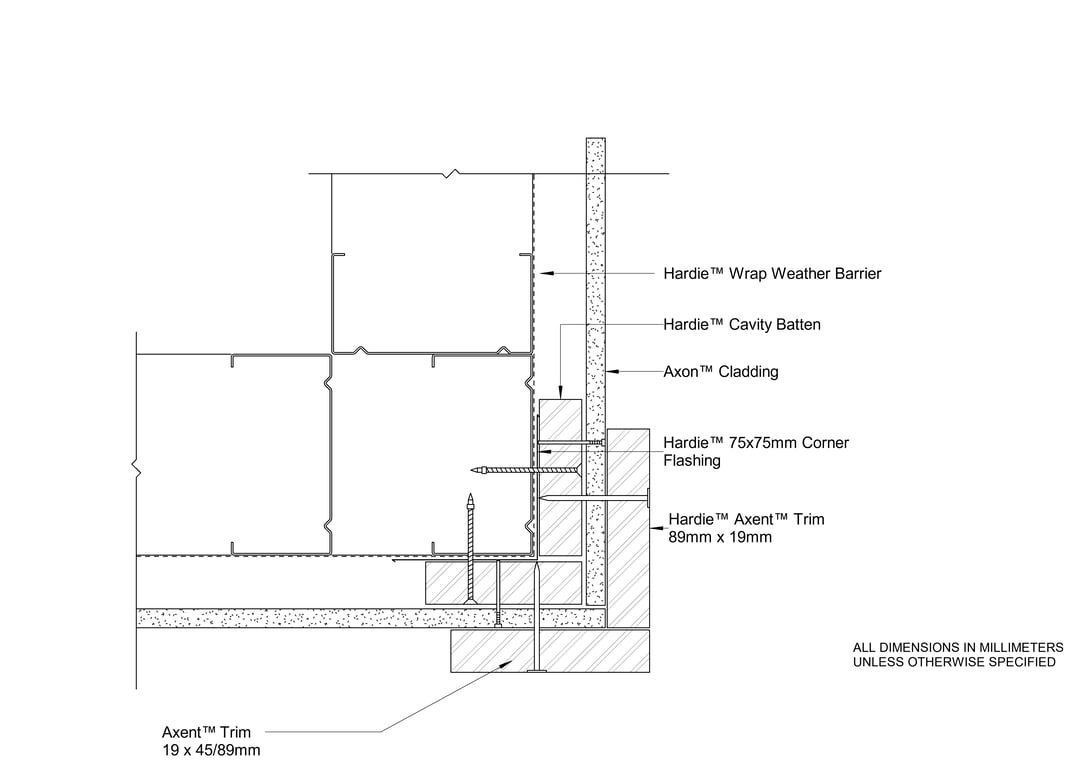 Navigate to AXON Steel CFFC Trim Corner Option
