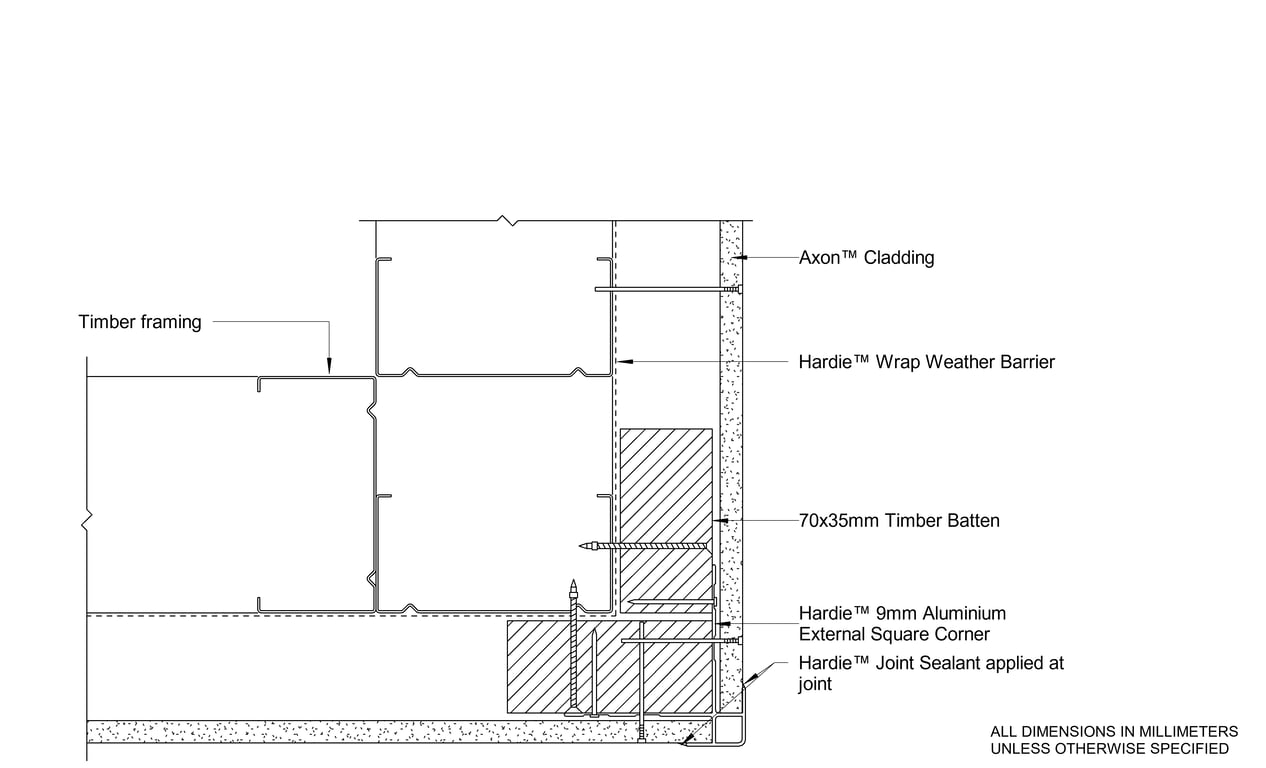 Navigate to AXON Steel CFTB Aluminium External Square Corner