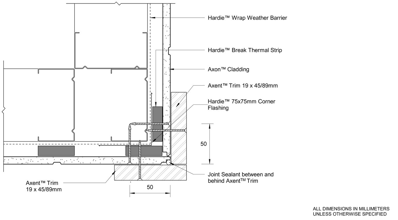 Navigate to AXON Steel DF Trim Corner Option