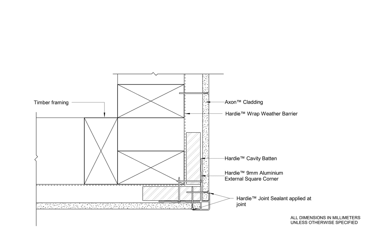 Navigate to AXON Timber CFFC Aluminium External Square Corner
