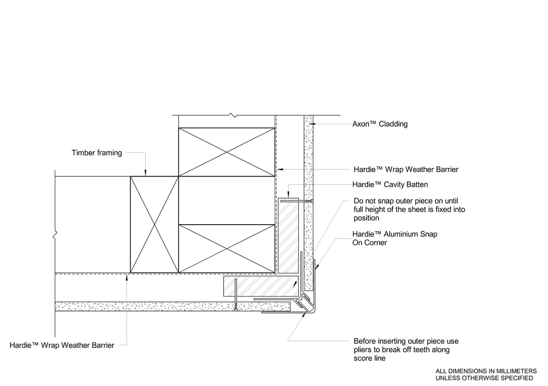 Navigate to AXON Timber CFFC Snap On External Corner Option