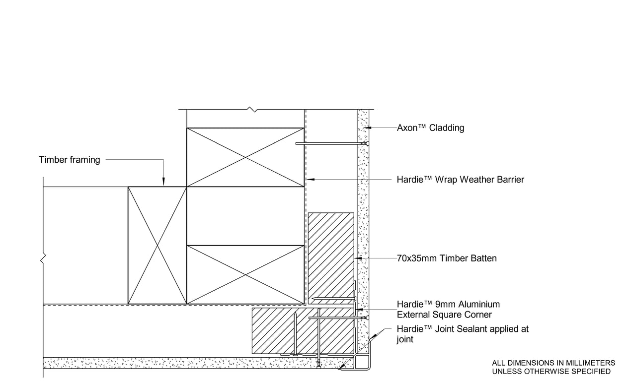 Navigate to AXON Timber CFTB Aluminium External Square Corner