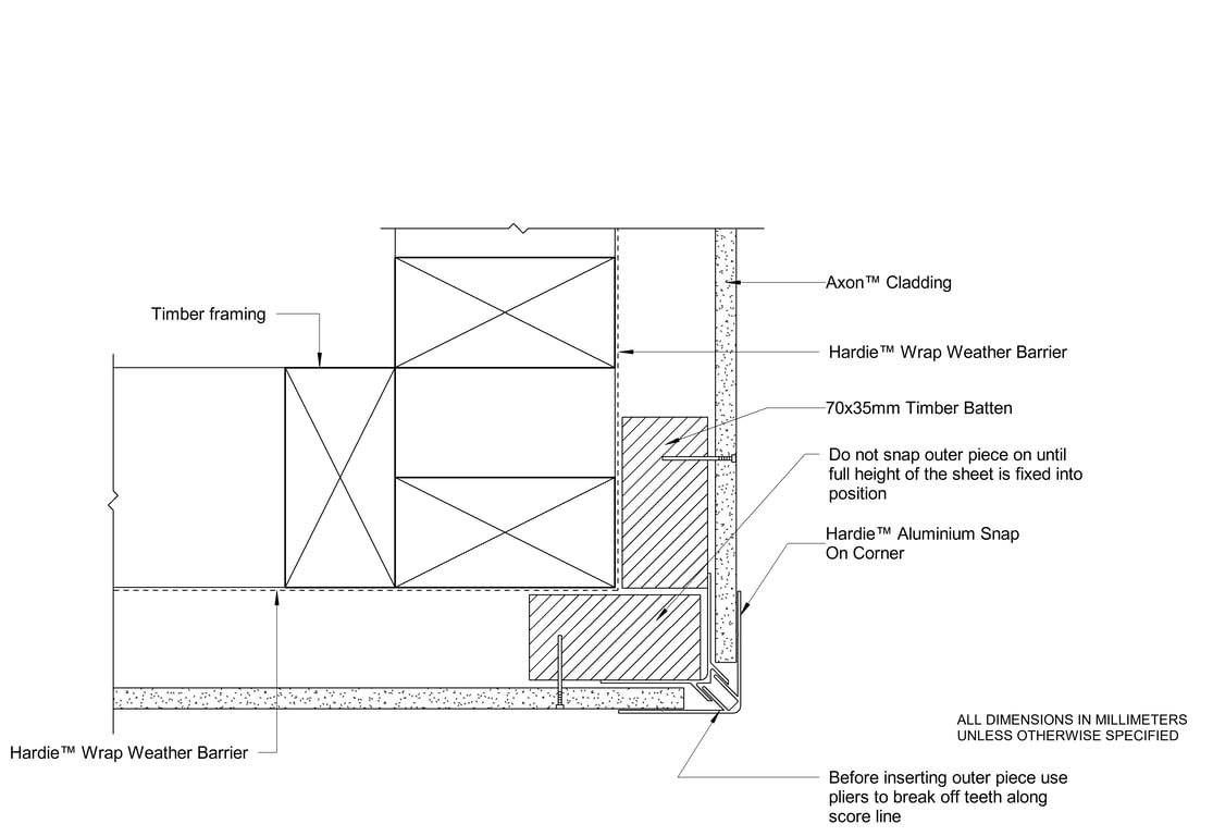 Navigate to AXON Timber CFTB Snap On External Corner Option