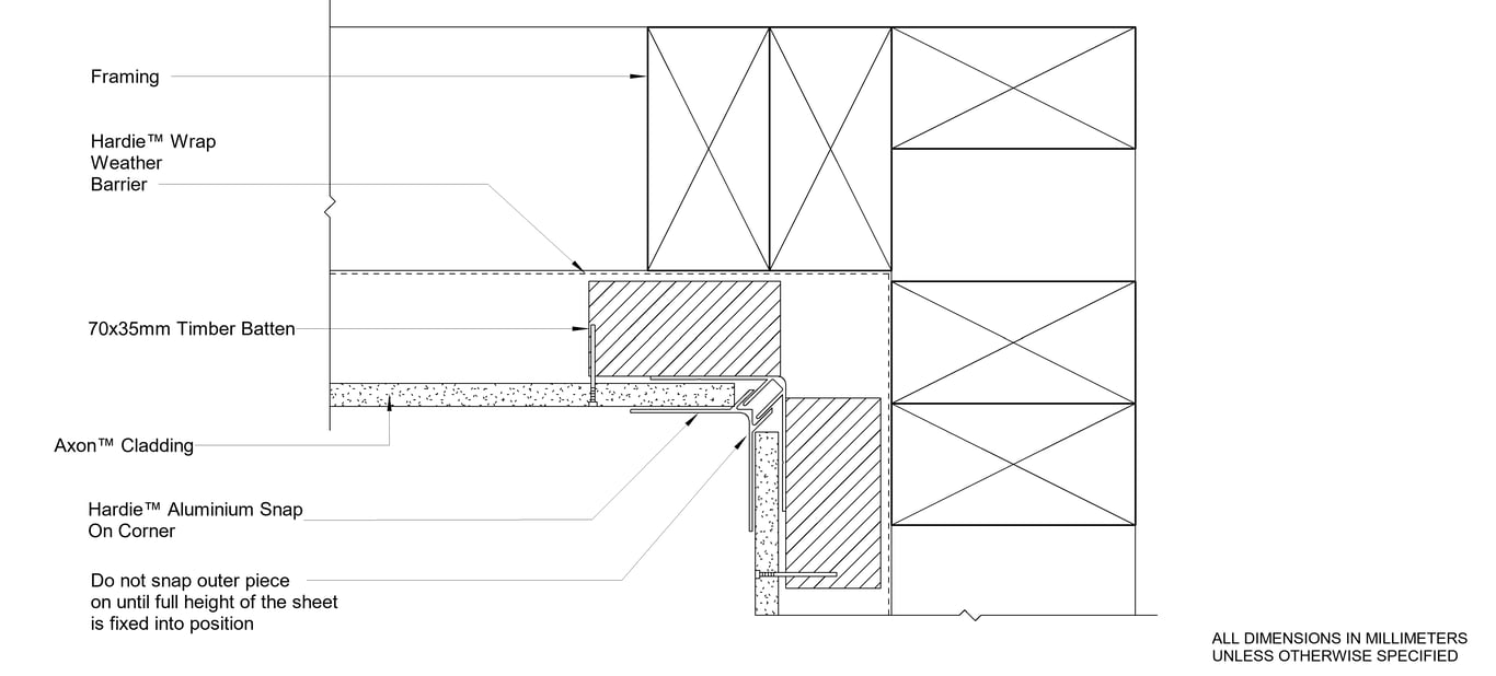 Navigate to AXON Timber CFTB Snap On Internal Corner Option