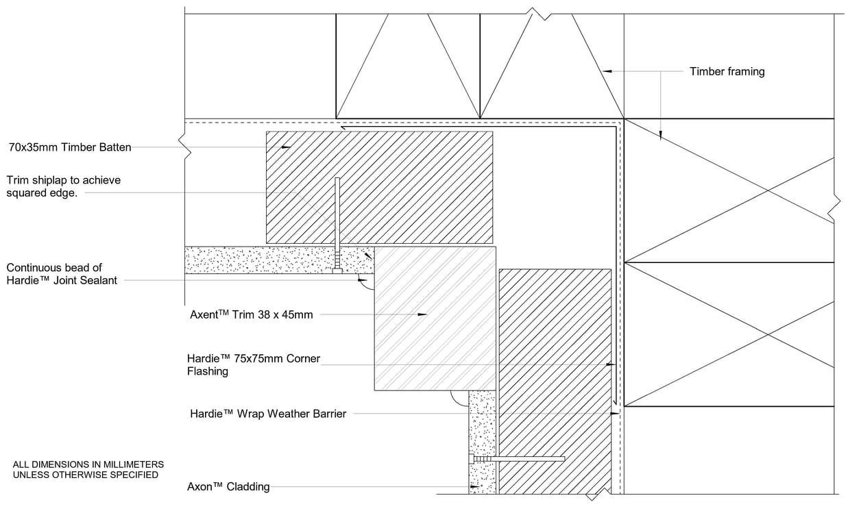 Navigate to AXON Timber CFTB Trim Internal Corner Option