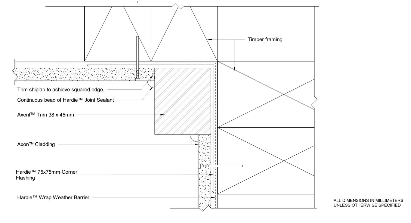 Navigate to AXON Timber DF Trim Internal Corner Option