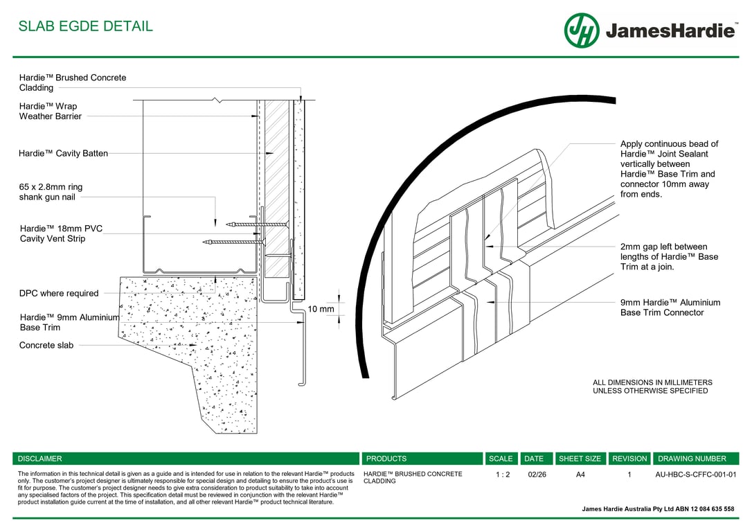 Navigate to AU-HBC-S-CFFC-001-01 - SLAB EGDE DETAIL