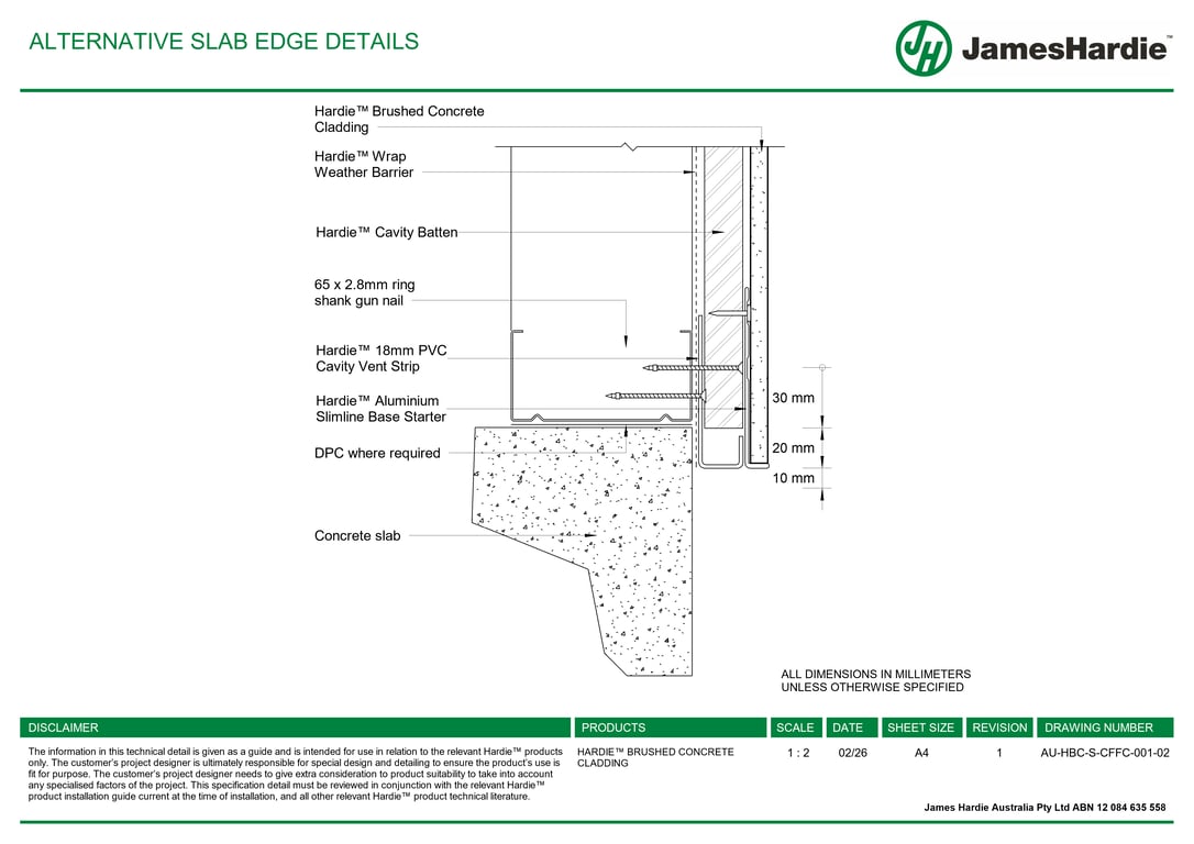 Navigate to AU-HBC-S-CFFC-001-02 - ALTERNATIVE SLAB EDGE DETAILS